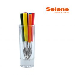 Selene 八件彩虹水果叉杯組